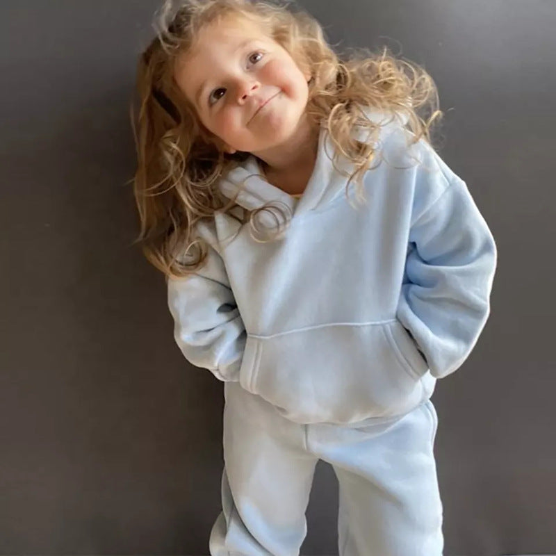 Girl Neutral Cozy Hoodie & Jogger 2-Piece Set