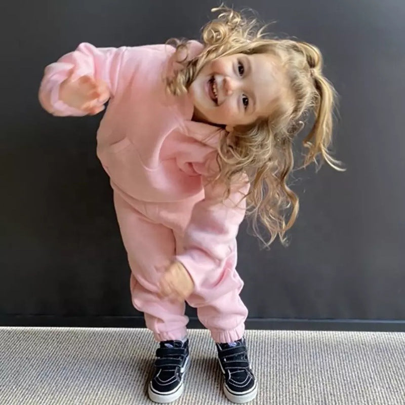 Girl Neutral Cozy Hoodie & Jogger 2-Piece Set