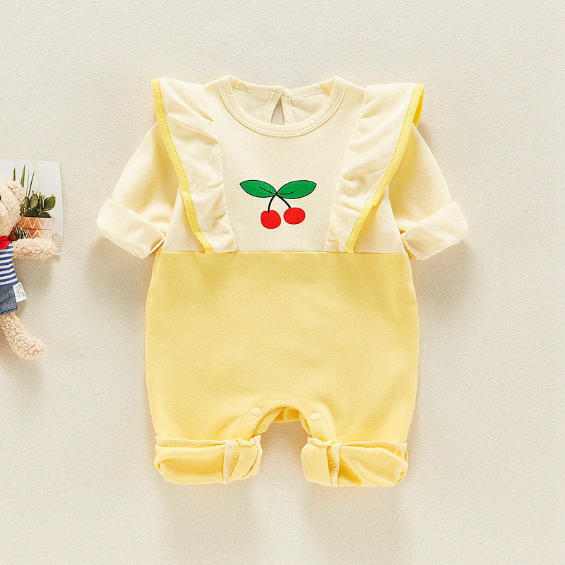 Baby Girl Onesie Infant Romper Stylish Newborn Outerwear Long Sleeve