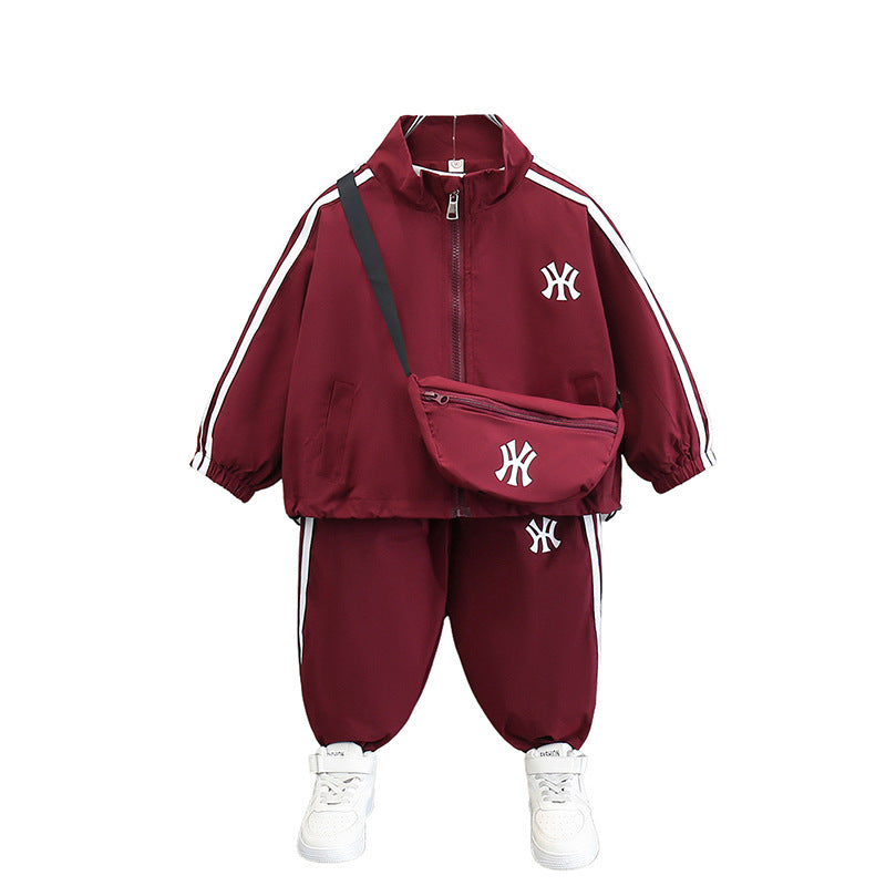 Boy Sports Track Jacket Pants Set