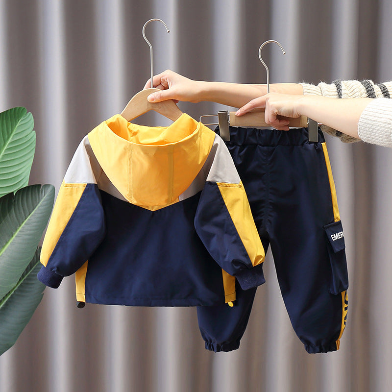 Boys Casual Sports Tracksuit Spring Two-Piece Set