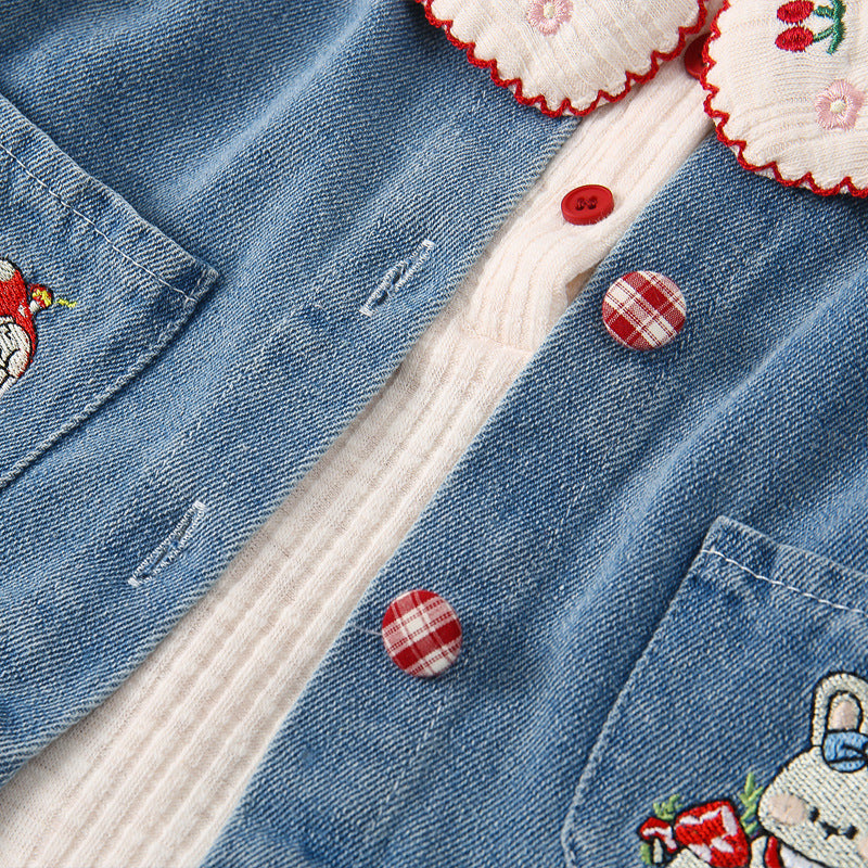 A three piece set of pants children's clothing jeans