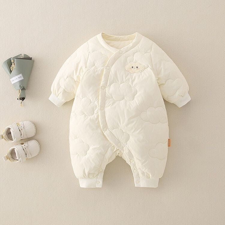 Baby Quilted Romper Thick Coat Outerwear
