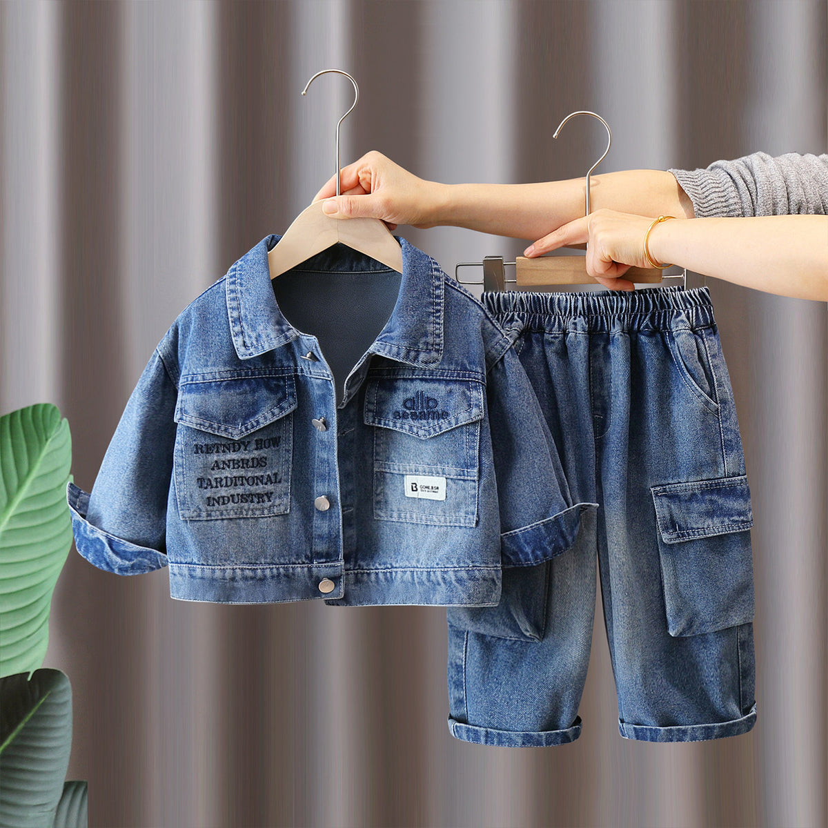 Boys Denim 3-Piece Set Spring Autumn Casual Suit