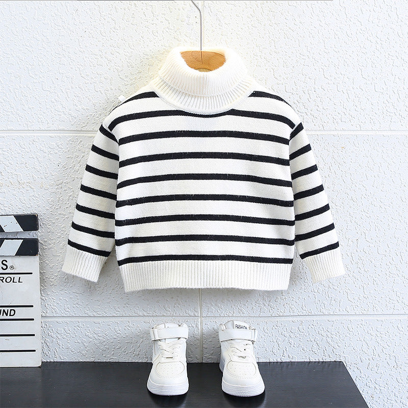 Casual Striped Long Sleeve Boys Sweater