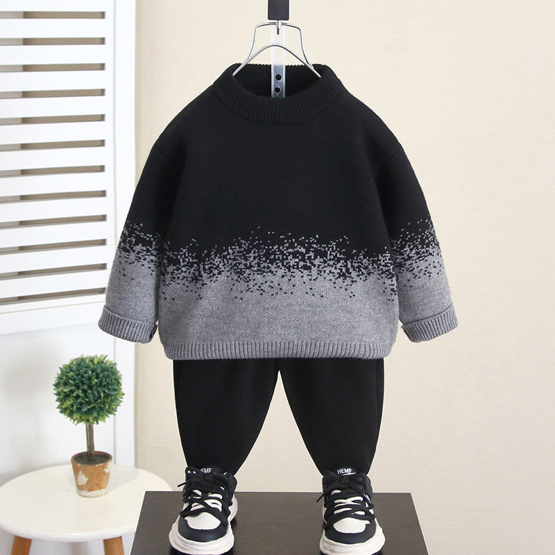 Boys Autumn Winter Thick Knit Sweater