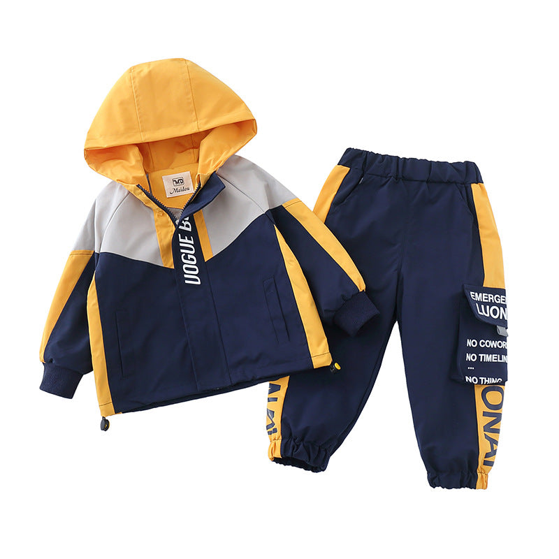 Boys Casual Sports Tracksuit Spring Two-Piece Set