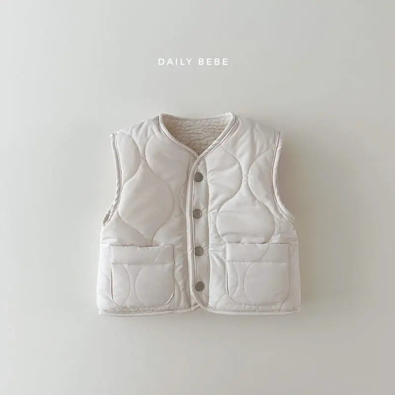 Girl Reversible Sherpa Fleece & Quilted Vest