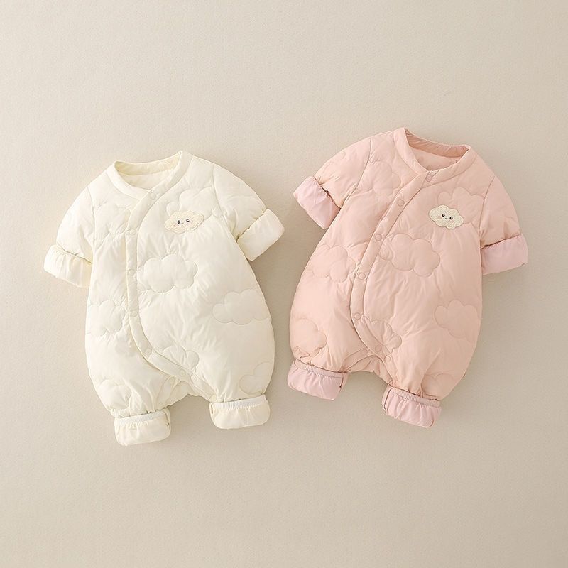 Baby Quilted Romper Thick Coat Outerwear
