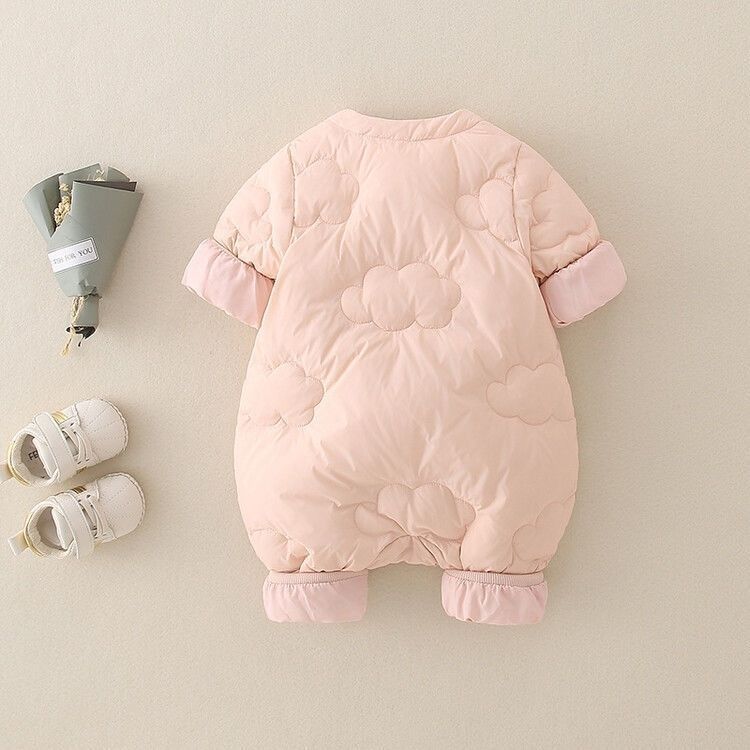 Baby Quilted Romper Thick Coat Outerwear