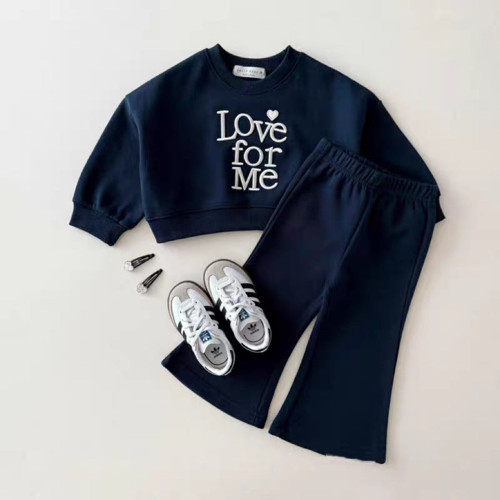 Hoodie flared pants long pants set