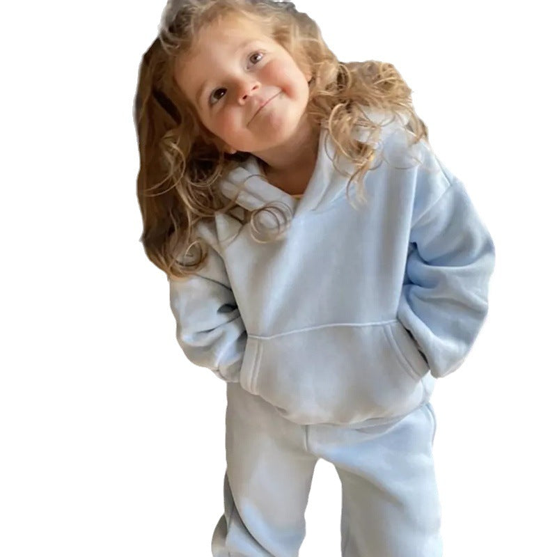 Girl Neutral Cozy Hoodie & Jogger 2-Piece Set