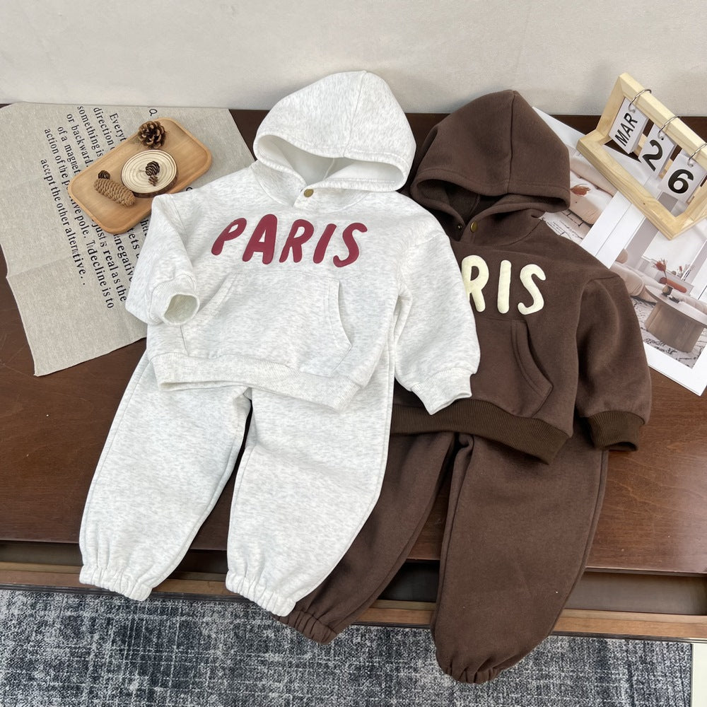 Boy & Girl Paris Hoodie & Jogger Set
