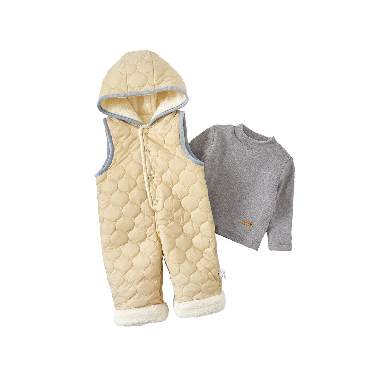 Cute Baby Vest Romper Warm Cotton-Padded Pants for Boys and Girls