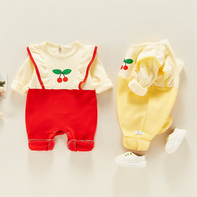 Baby Girl Onesie Infant Romper Stylish Newborn Outerwear Long Sleeve