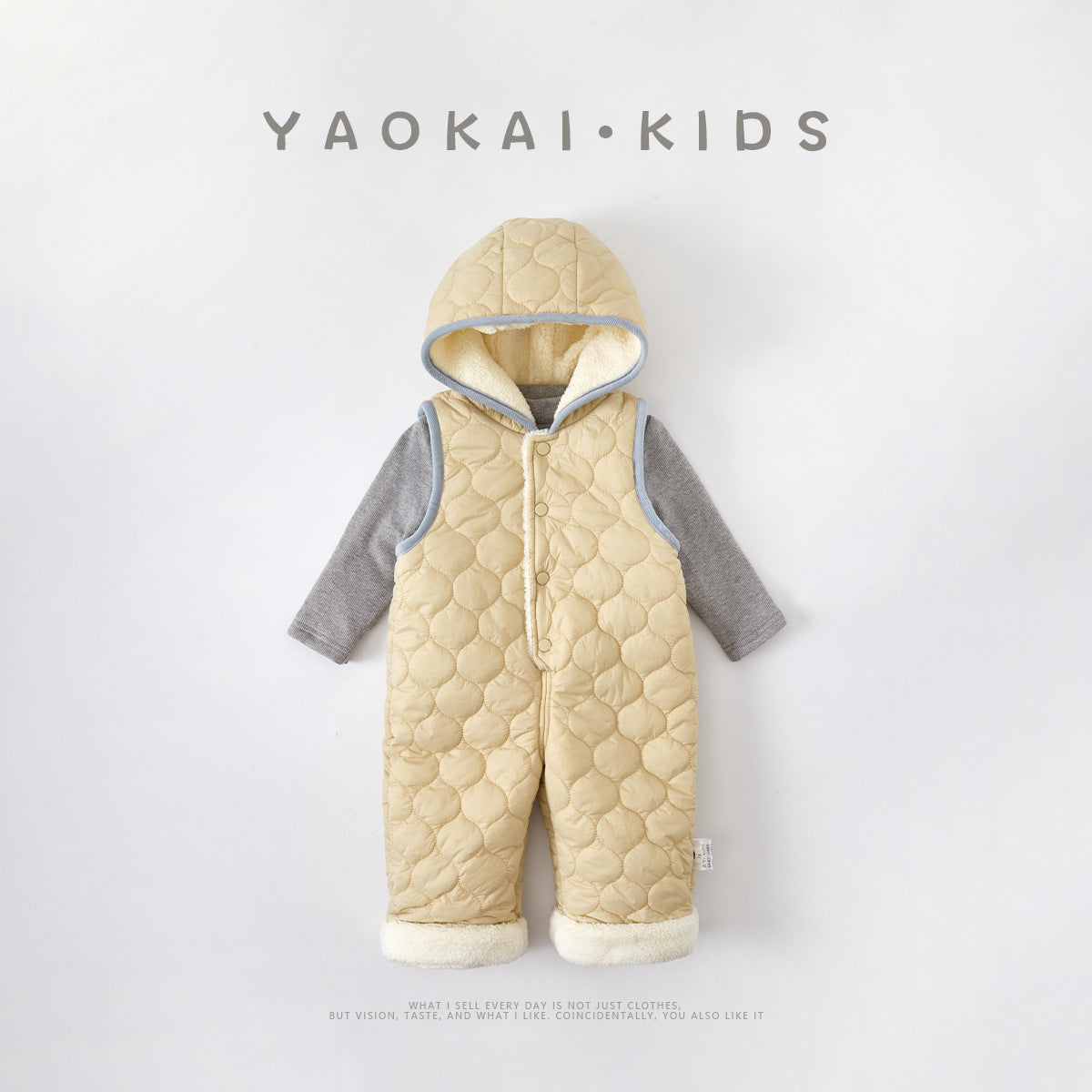 Cute Baby Vest Romper Warm Cotton-Padded Pants for Boys and Girls