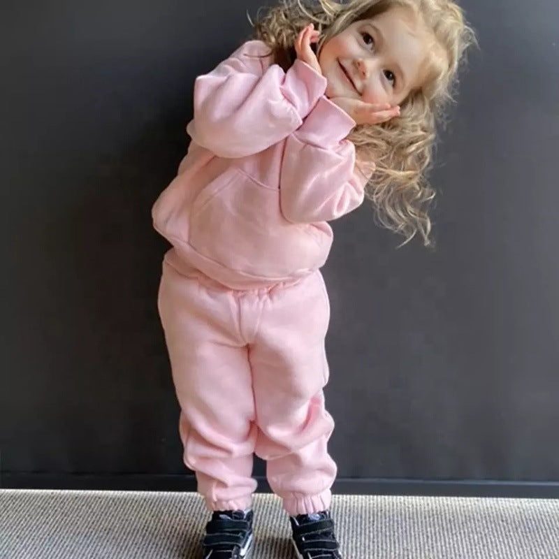 Girl Neutral Cozy Hoodie & Jogger 2-Piece Set