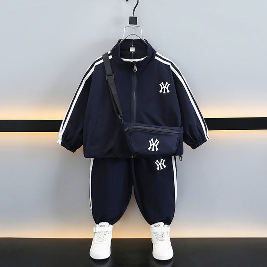 Boy Sports Track Jacket Pants Set