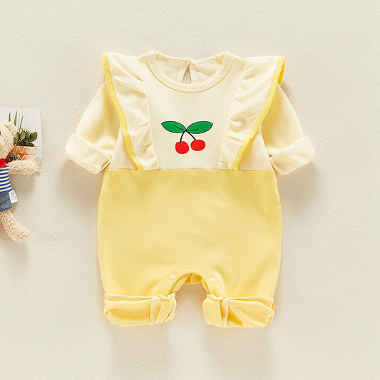 Baby Girl Onesie Infant Romper Stylish Newborn Outerwear Long Sleeve