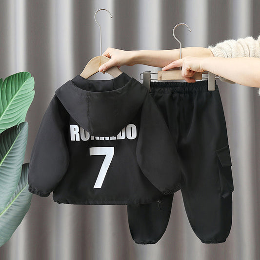 Boy Hooded Jacket & Cargo Pants Set
