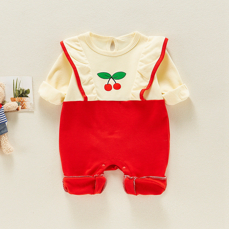 Baby Girl Onesie Infant Romper Stylish Newborn Outerwear Long Sleeve