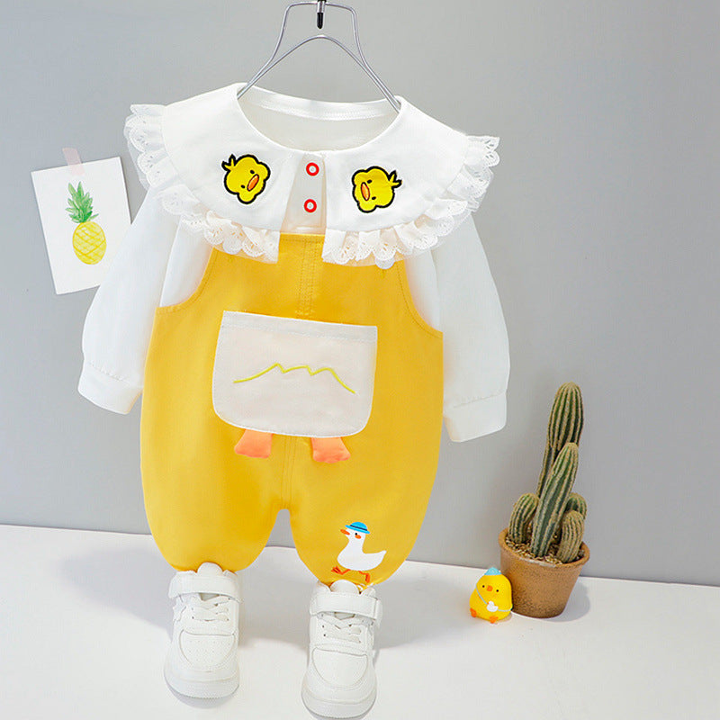 Baby Girl Onesie Infant Romper Stylish Newborn Outerwear Long Sleeve