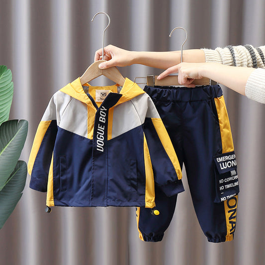 Boys Casual Sports Tracksuit Spring Two-Piece Set