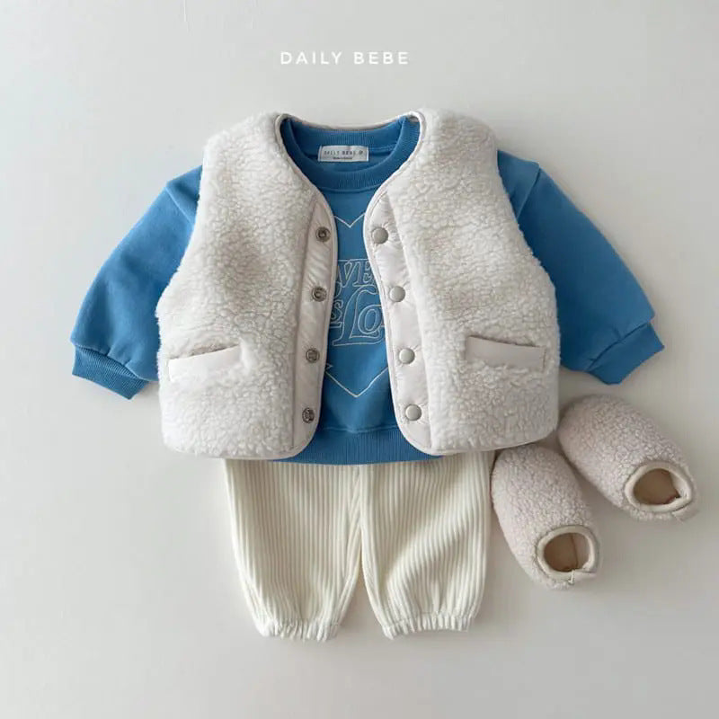 Girl Reversible Sherpa Fleece & Quilted Vest