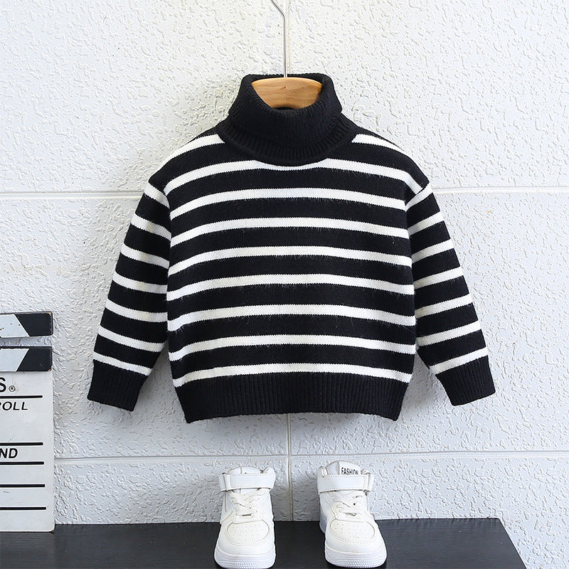 Casual Striped Long Sleeve Boys Sweater