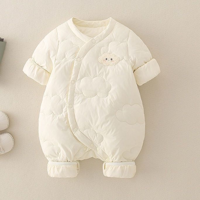 Baby Quilted Romper Thick Coat Outerwear