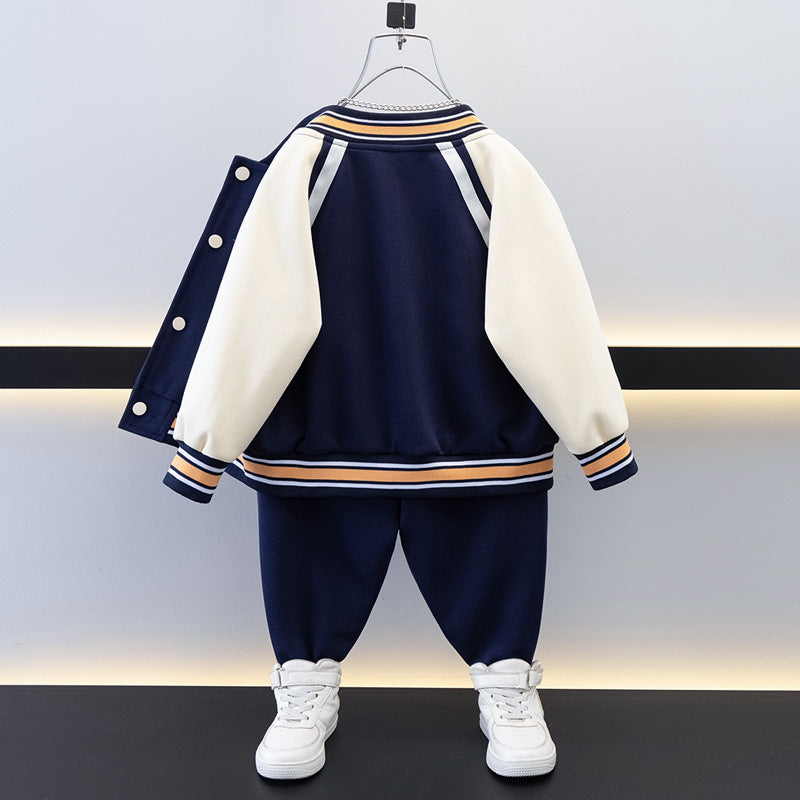 Boy Baseball Jacket & Pants Set