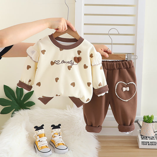 Girl Heart Sweatshirt & Pants Set