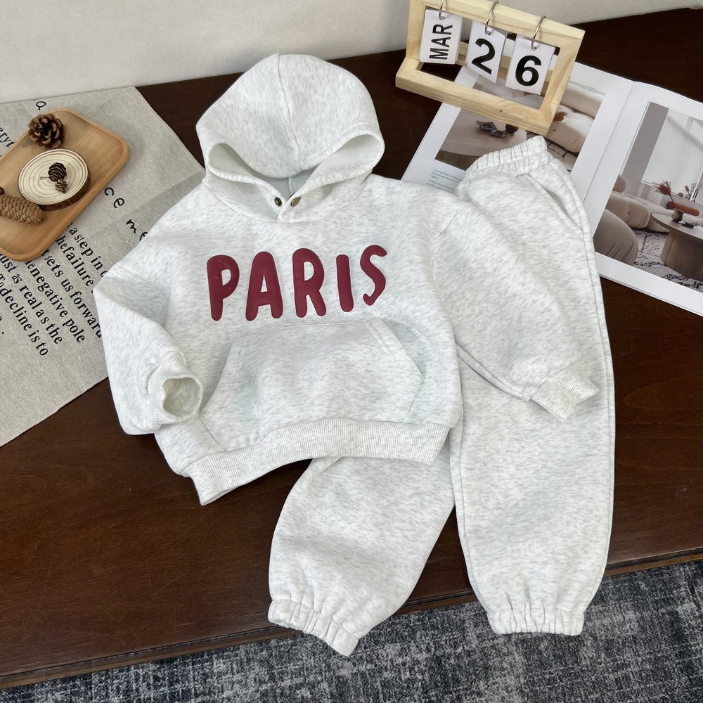 Boy & Girl Paris Hoodie & Jogger Set