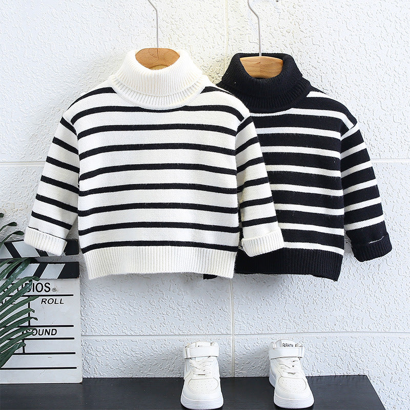 Casual Striped Long Sleeve Boys Sweater