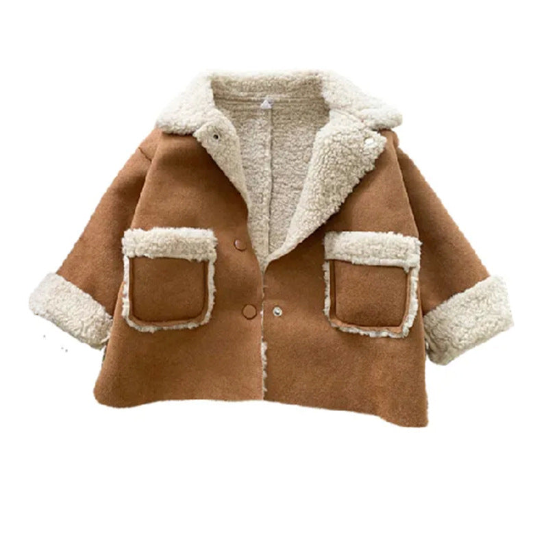 Boy & Girl Teddy Fleece Lined Winter Coat Jacket