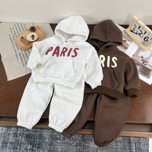 Boy & Girl Paris Hoodie & Jogger Set