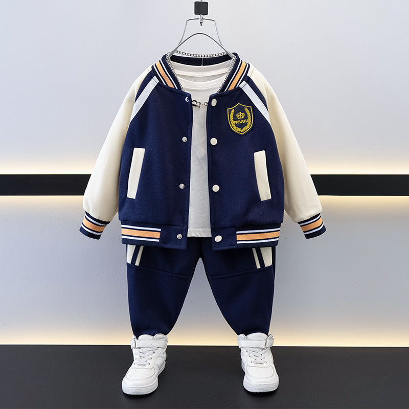 Boy Baseball Jacket & Pants Set