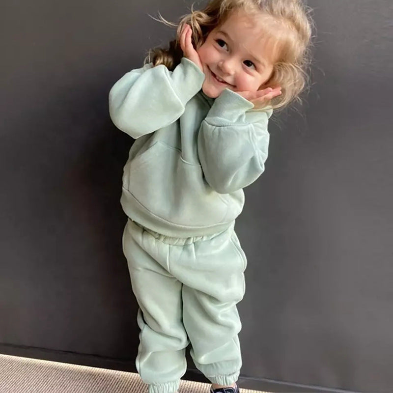 Girl Neutral Cozy Hoodie & Jogger 2-Piece Set