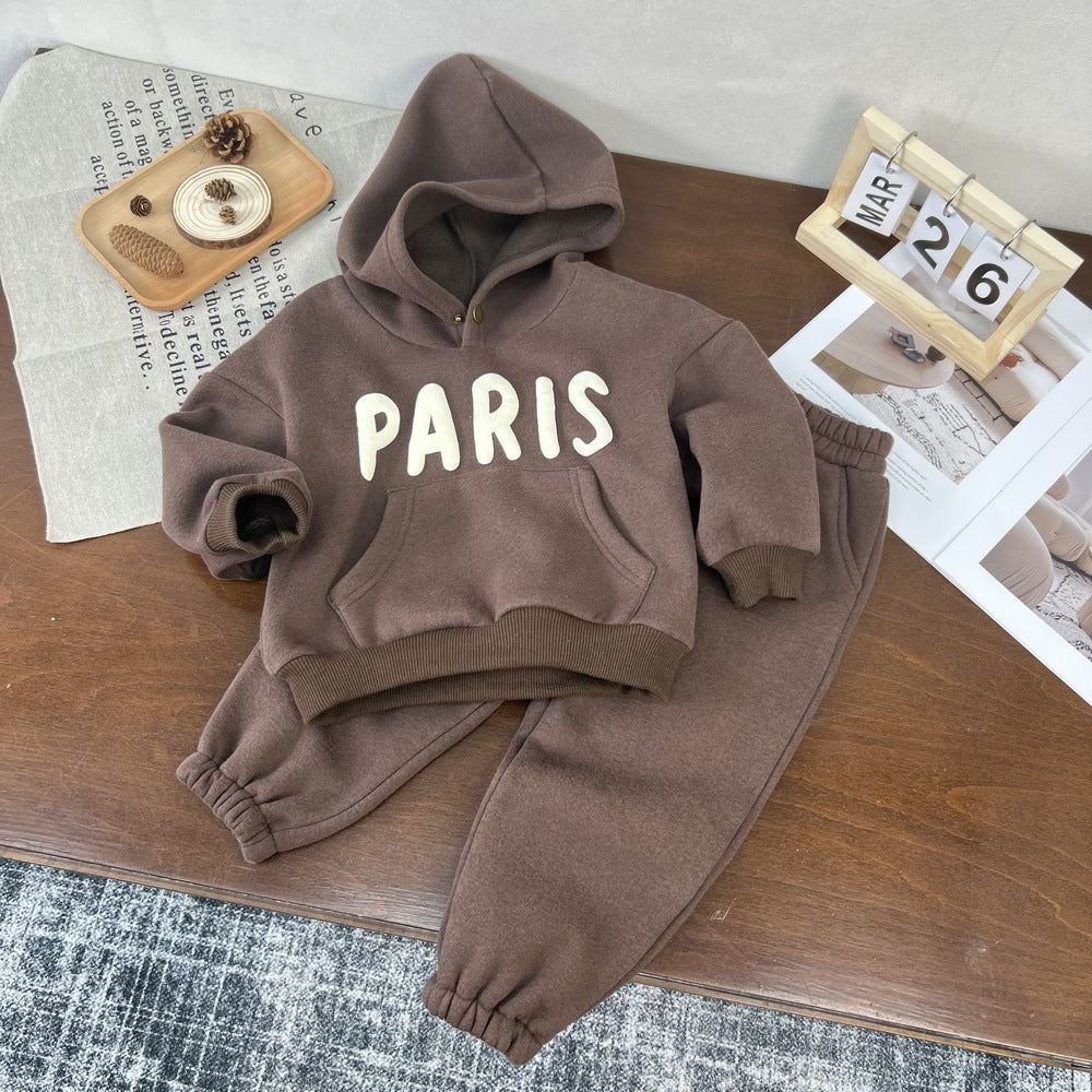 Boy & Girl Paris Hoodie & Jogger Set
