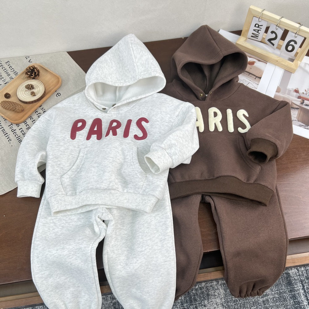 Boy & Girl Paris Hoodie & Jogger Set