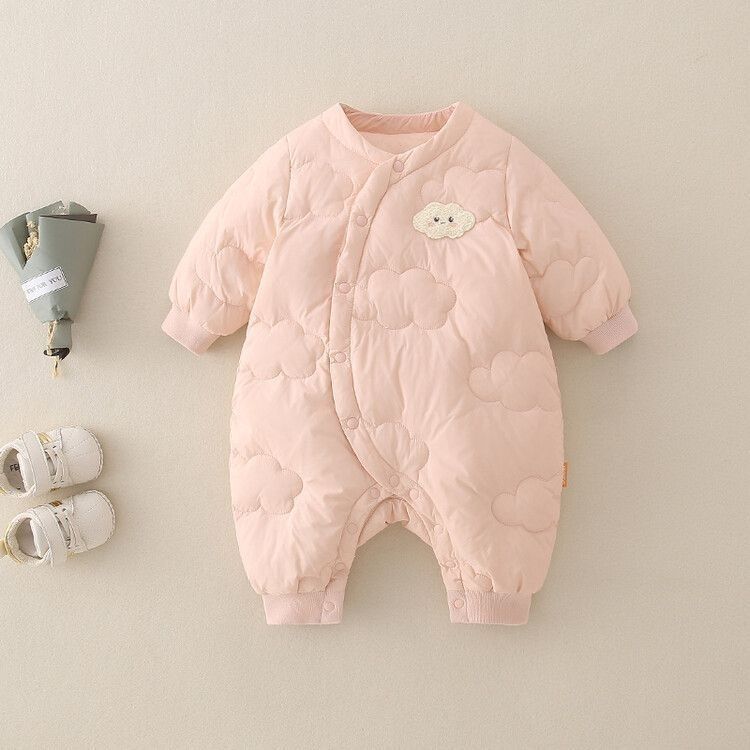 Baby Quilted Romper Thick Coat Outerwear