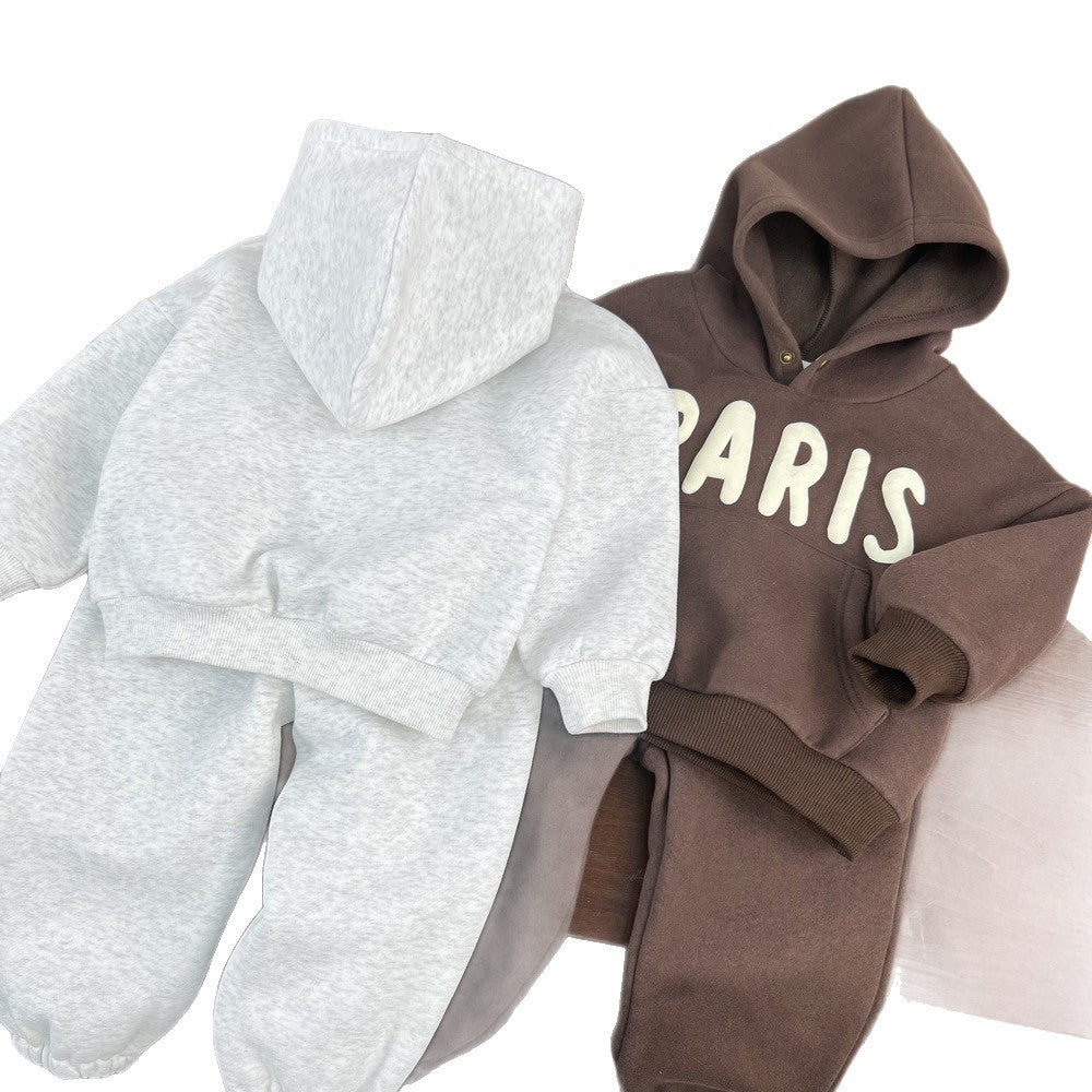 Boy & Girl Paris Hoodie & Jogger Set