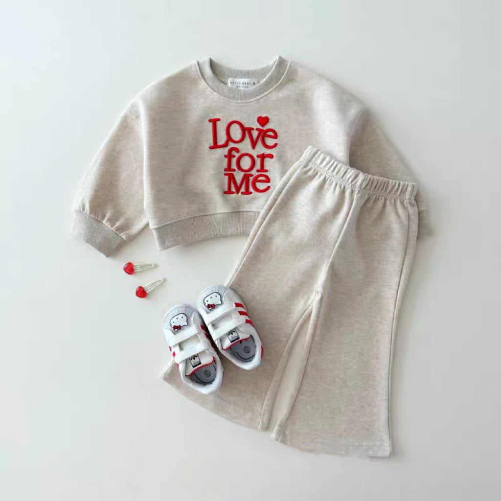 Hoodie flared pants long pants set