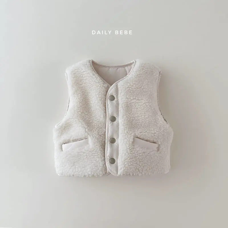 Girl Reversible Sherpa Fleece & Quilted Vest