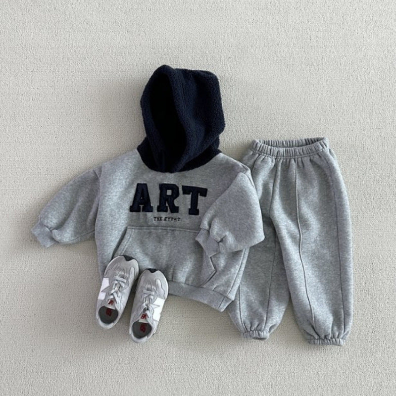 Boy & Girl Sherpa Lined Hoodie & Jogger Pants Set